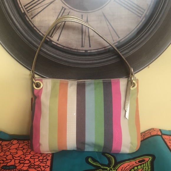 SOLD Gorgeous Coach multicolor bag - Picture 7 of 9